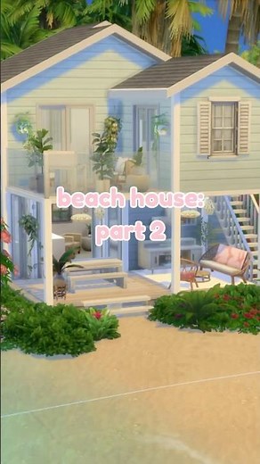 Chevron walls and coastal layout magic ✨ The Sims 4 beach house pt 2
