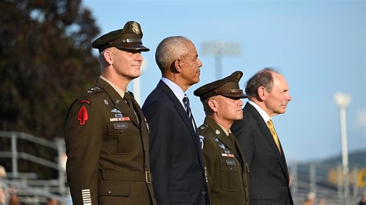 NY: Obama Recives Thayer Awards At West Point - 56052983