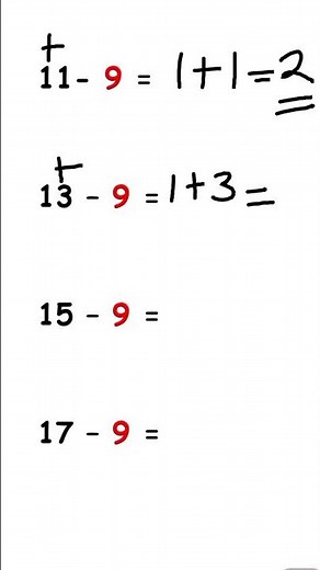 Subtract 9 in Seconds (Mind-Blowing Trick!) #mathtricks #mentalmath #learnmath