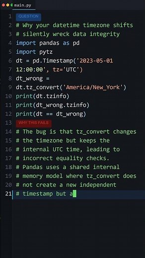 Your Python Is Too Slow: Why your datetime timezone shifts silently wreck data inte