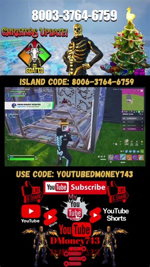 Clipped #fortnite #youtubedmoney743 #dmoney743 Go Goated ⭐️Island Code: 8006-3764-6759⭐️ #gaming