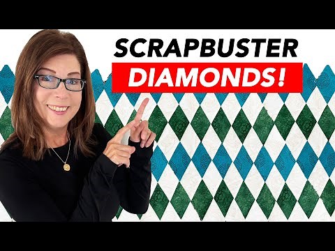 💎 SCRAP DIAMONDS 💎 | Use Scraps or Jelly Roll Strips | Quilt Tutorial | Scrapbuster | Stashbuster