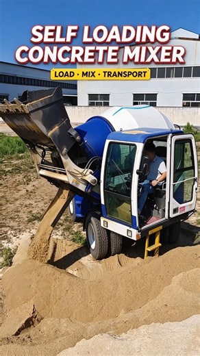 Mobile Self Loading Cement Mixer, Integrate Loading Mixing Discharging All In One