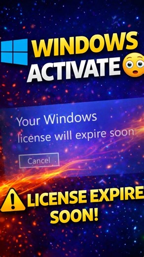 Ganesh Kumar on Instagram: "Screen pe Activate Windows ya License expire soon aa raha hai 😤 Isse ignore mat karo ⚠️ code chahiye? Comment karo ‘smarteracode’ ya DM karo Follow @SmarteraCode for safe PC tips 💻🚀 . #windowsactivate #pctips #viralreels #windowsuser #trending"