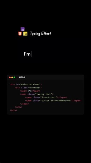 thinkncodeit | 🔥 Typing Effect without any library | HTML CSS JS 🌐 Check bio for source code 🔴 Follow ‎@thinkncodeit for more web development tips and... | Instagram