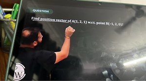 QUESTION Find position vector of A ( 1,2,1 ) w.r.t. point \mat... | Filo