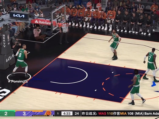 【2K24 次世代版】快速比赛实况及界面速览