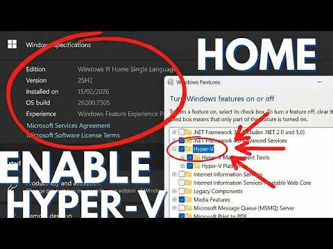 How to Enable and Install Hyper-V in Windows 11 Home (Hyper-v Missing)