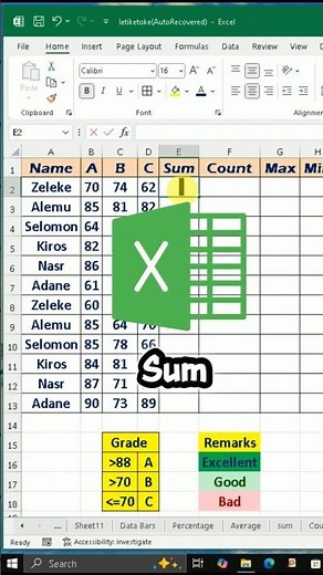 How to use the SUM function in Microsoft Excel