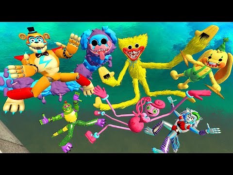 Gmod Poppy Playtime Chapter 2 vs FNAF Security Breach Animatronics Funny Ragdolls
