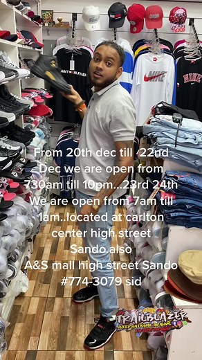 Trailblazer international brands will be open late hrs till after 10pm