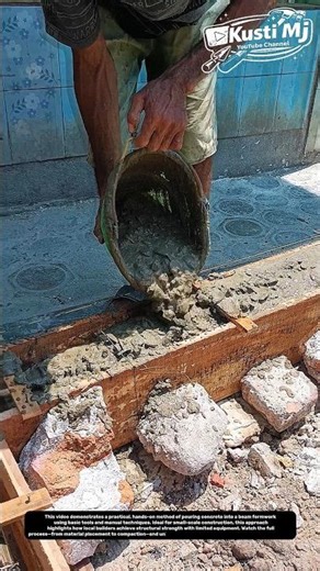 Hand-Poured Concrete Beam Construction – Simple Field Method with Real Results.