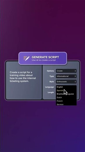 Camtasia's Generate Script
