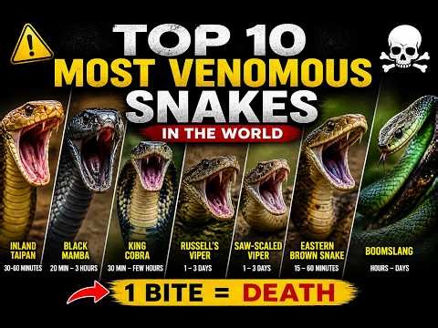 Top 10 Most Venomous Snakes in the World 😱