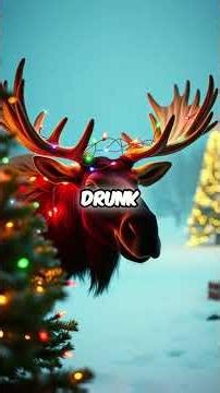 Drunk Moose with Christmas Lights! 😂