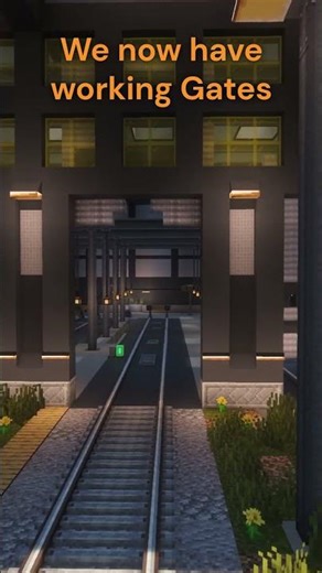 I improved the Gates for my Minecraft Create Train Base #create #minecraft #train #gaming #railway