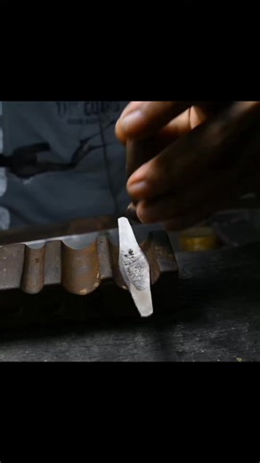 Handmade Silver Ring with Elephant Tusk Design
