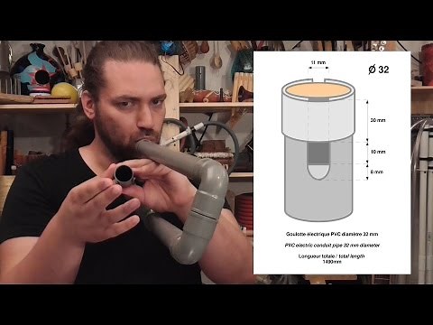 Homemade Instruments - 01 How To make a PVC pipe overtone flute / fabriquer une flûte harmonique PVC