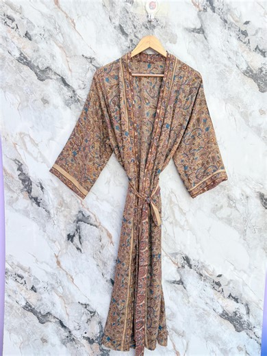 Silk Kimono Robe Dressing Gown, Loungewear and Bridal or Bridesmaid Cover-up - Etsy