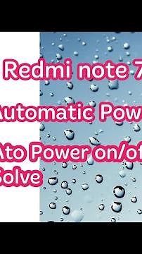 Redmi note 7 automatic power on off setting || auto power on off problem solved