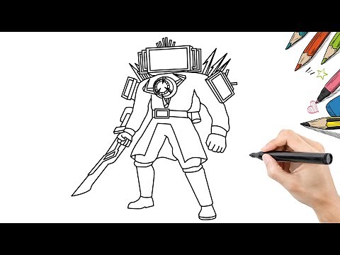 タイタンTVマン - スキビディトイレ67 パート3の描き方