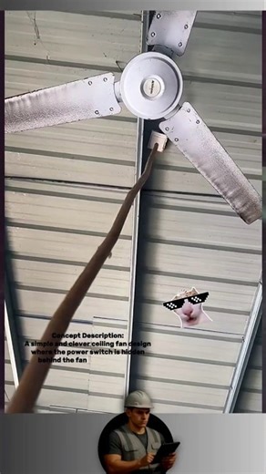 Hidden Ceiling Fan Switch Behind Fan Blades #masonry #workout