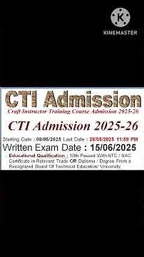 Cti admission 2025// Cti instructor form open 2025 // Cti admission 2025