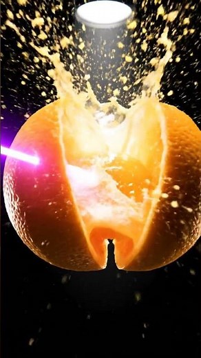 Laser Explosion & Fruit Burst in Slow Motion! Vibrant Juicy Splash & Cinematic Destruction #Shorts