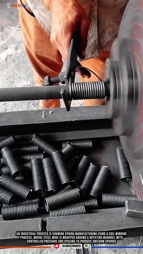 Innovation Spring Coil Winding Process for Heavy Duty Tension Parts #tech