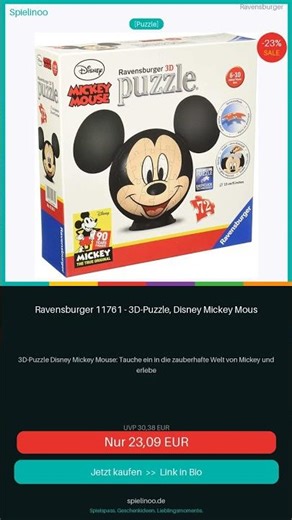 Ravensburger 11761 - 3D-Puzzle, Disney Mickey Mous | Spielinoo | #Shorts
