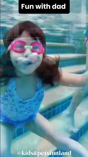 Kids Having Fun with Dad in the Pool 💦😂 | Best Family Moment!