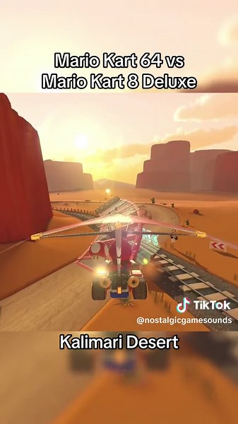 Mario Kart 64 vs Mario Kart 8 Deluxe - Kalimari Desert #retrogaming #nintendo #nostalgia