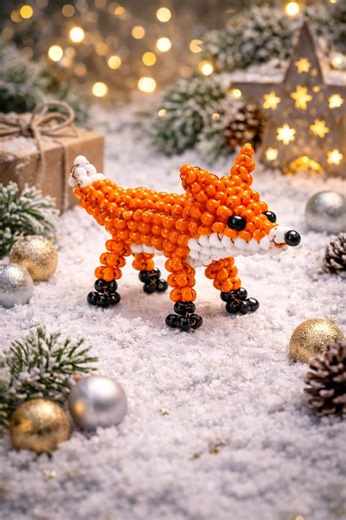 Beaded Fox Pattern PDF • 3D Seed Bead Tutorial | Peyote Stitch Keychain DIY - Etsy
