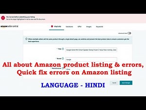 All about Amazon product listing & errors, Quick fix errors on Amazon listing
