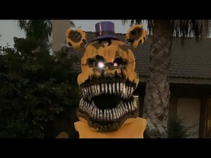 Five Nights At Freddy’s In Real Life Nightmare Fredbear - FNAF Cosplay - Mask Showcase