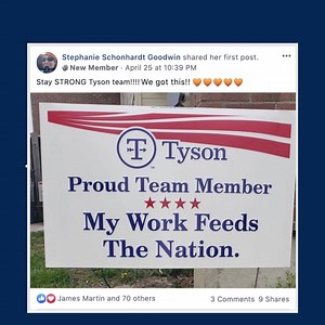 407 reactions · 243 shares | Our team members are working tirelessly to help feed the nation - and they're doing it with pride and passion. To our team across the country: Thank you! | Tyson Foods | Facebook