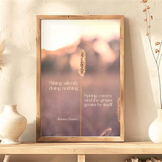 Zen Poster With Zen Poetry, Centering and Calming, Meditative Wall Art as an Instant Digital Download. Japanese Haiku Poem. - Etsy