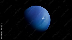 Neptune the Blue Planet | Ice Giant | Flying near the Planet Neptune | 3D animation footage 02