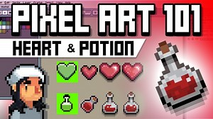 Pixel art 101 heart and potion guide