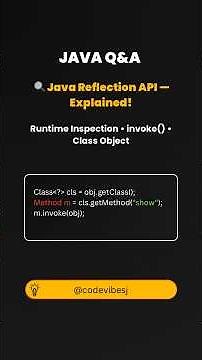 Java Reflection API — Explained Simply #java #reflection #javainterview #codingtips #learnjava