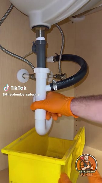 Clearing a clogged sink drain. #plumbing #drain #fyp | Drain Cleaning