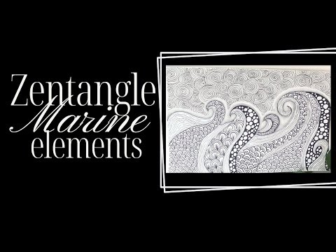Zentangle marine elements / Zentangle Art / Zentangle tutorial