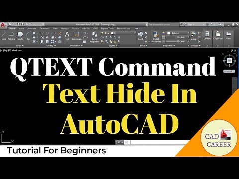 AutoCAD QTEXT command | Qtext mode Command | Text Hide in AutoCAD