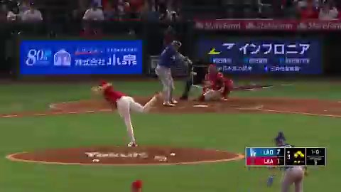 大谷翔平選手の第3打席はタイムリーツーベース🔥満塁のチャンスでしっかり結果を残す！走者一掃の3点タイムリー①センターフライ②四球③二塁打(打点3)🎥@MLB #大谷翔平 #ドジャース