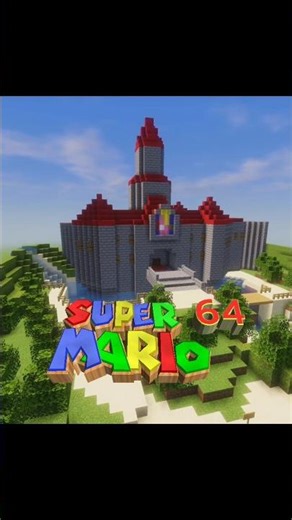 Castillo de Mario 64 en Minecraft #minecraft #supermario #mario64 #minecraftbuilding #construction