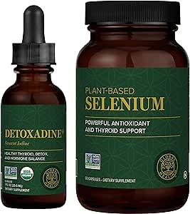 Detoxadine and Selenium Kit - Thyroid Support, Detox Cleanse and Immune Health