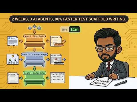 3 AI Agents 90% Faster Test Automation in 11 Minutes — Build a Playwright Pipeline