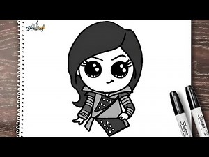 How to draw MAL FROM DESCENDANTS CUTE step by step