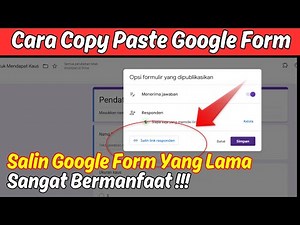 How to Copy Paste or Create a New Google Form Link