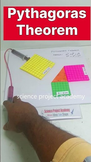 Pythagoras theorem working model maths project using syringes - science project academy - shorts.